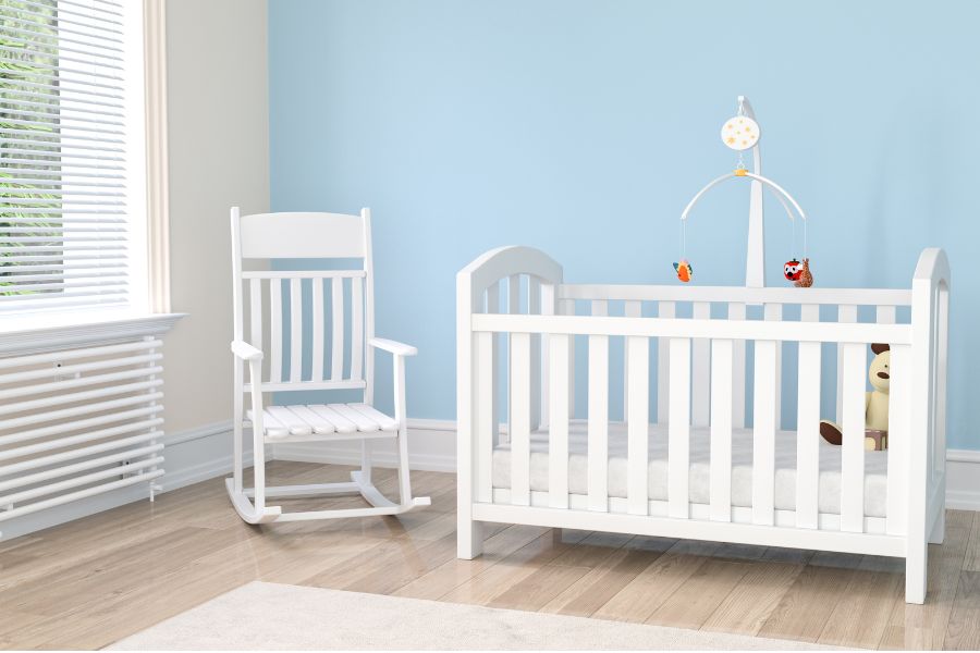 crib for a baby to sleep in